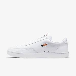 White / Orange / Black Nike Court Vintage Premium Men's Sneakers | NK038RQD