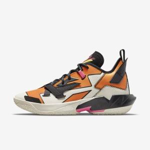 White / Orange / Black Nike Jordan Why Not Zer0.4 Men's Jordan Shoes | NK860FTJ