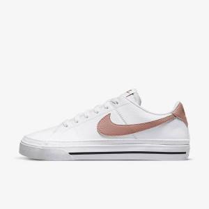 White / Orange / Black / Rose Nike Court Legacy Next Nature Women's Sneakers | NK805XJM