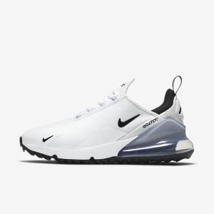 White / Platinum / Black Nike Air Max 270 G Men's Golf Shoes | NK741VHQ