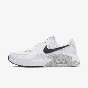 White / Platinum / Black Nike Air Max Excee Women's Sneakers | NK648MTL