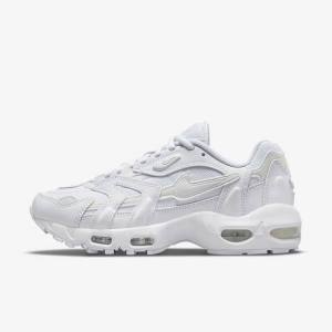 White / Platinum / Metal Silver / White Nike Air Max 96 2 Women's Sneakers | NK253BPF