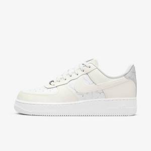 White / Platinum Nike Air Force 1 07 Women's Sneakers | NK768YAL