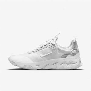 White / Platinum / White Nike React Live Men's Sneakers | NK137XOA