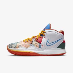 White / Red / Gold / Light Blue Nike Kyrie Infinity Men's Basketball Shoes | NK140CLS