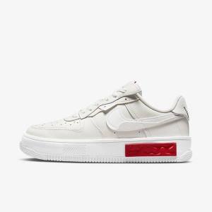 White / Red Nike Air Force 1 Fontanka Women's Sneakers | NK635JAM