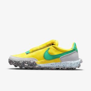 Yellow / Blue / Green Nike Waffle Racer Crater Women's Sneakers | NK925JTO