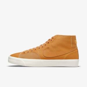 Yellow Nike SB BLZR Court Mid Premium Men's Skate Shoes | NK180NPU